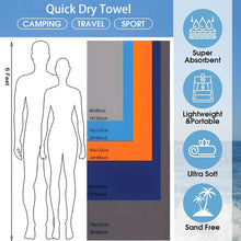 1-pcs Lightweight microfibre quick-drying towel, travel towel for camping, beach, gym, sports, yoga and swimming